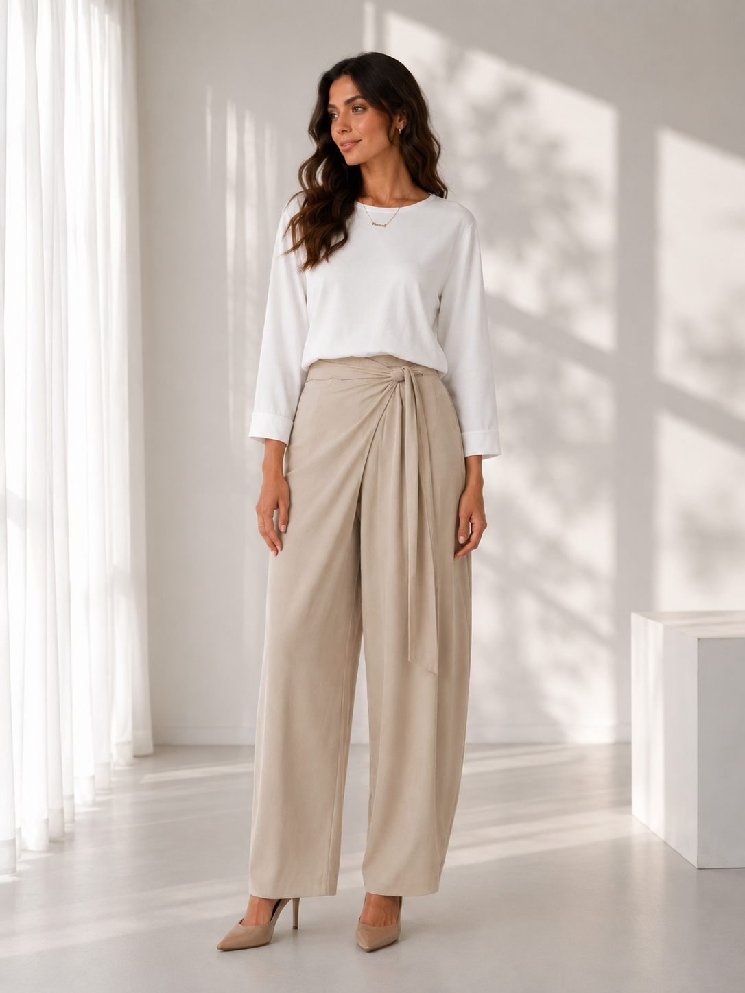 The Heaven wrap pants (Taupe)