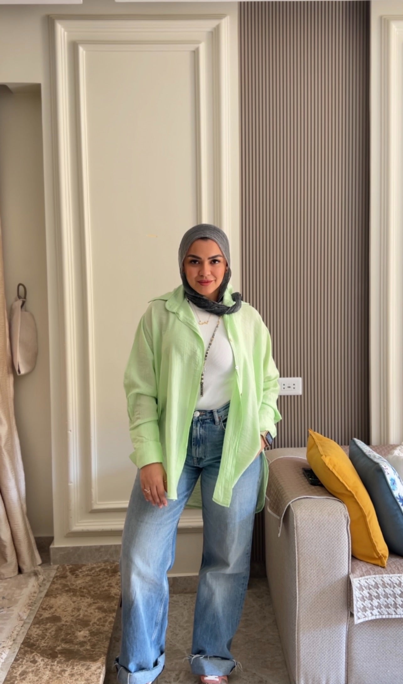 Green shirt