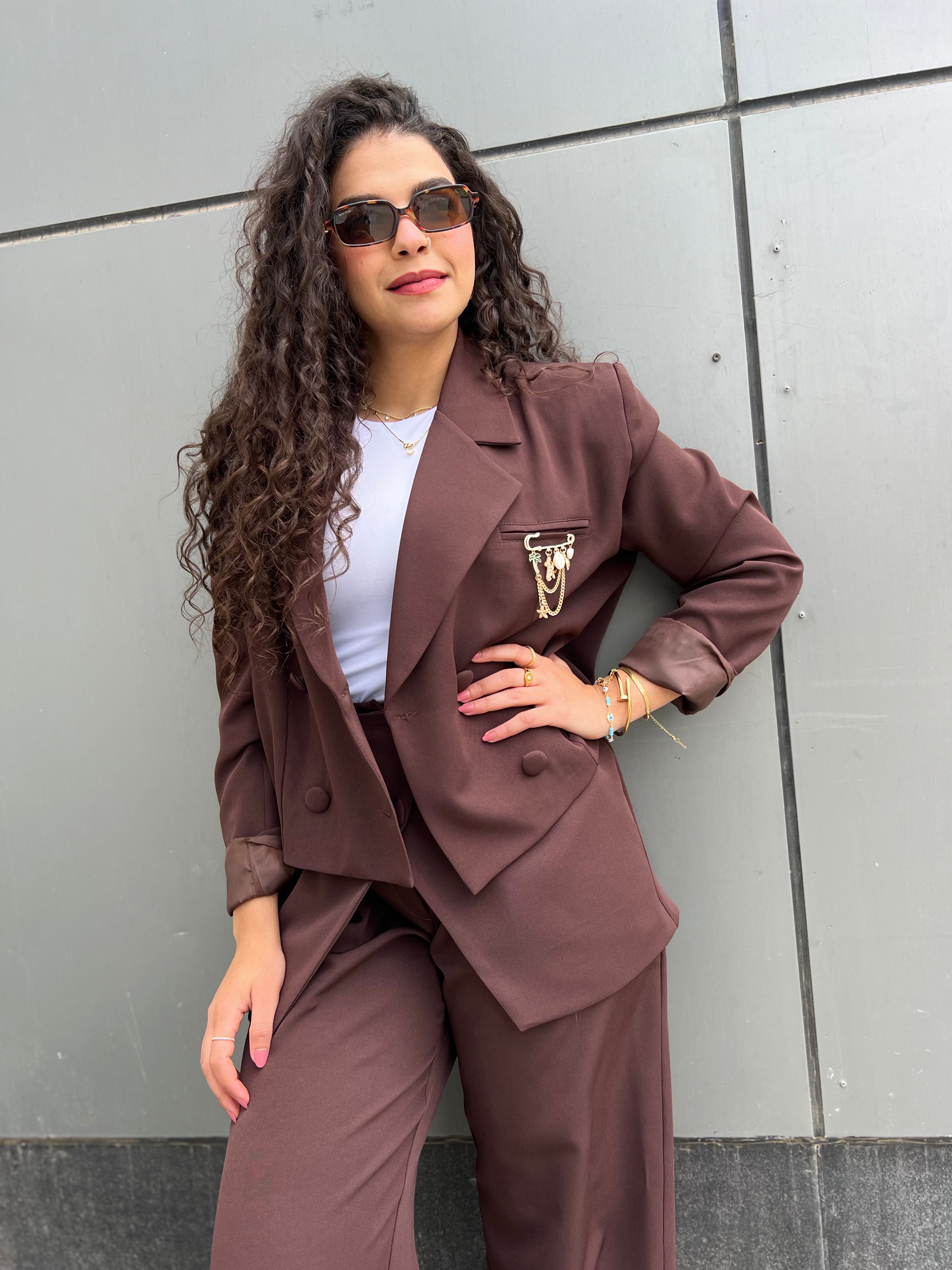 Brown crop Jacket
