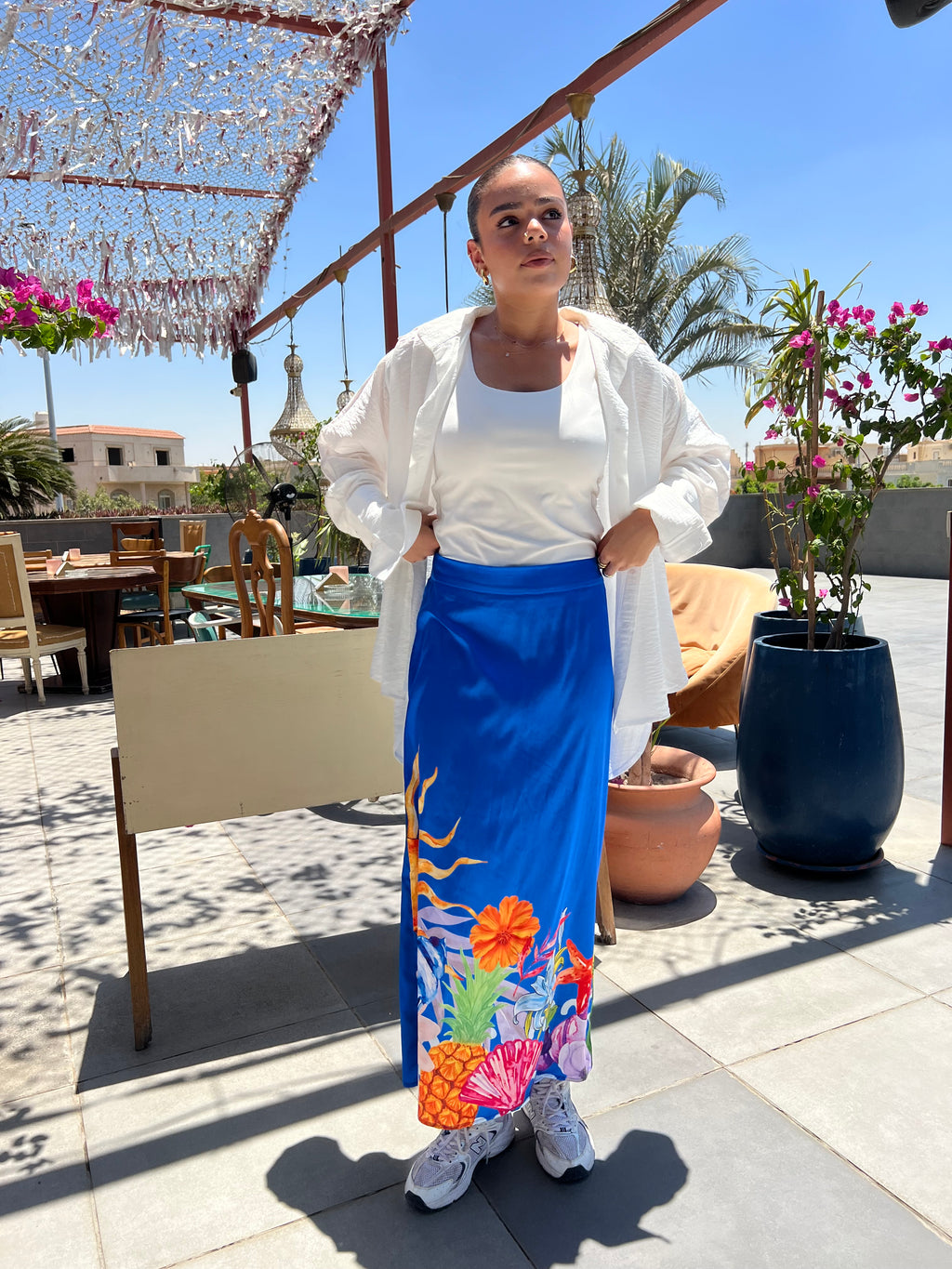 Blue skirt