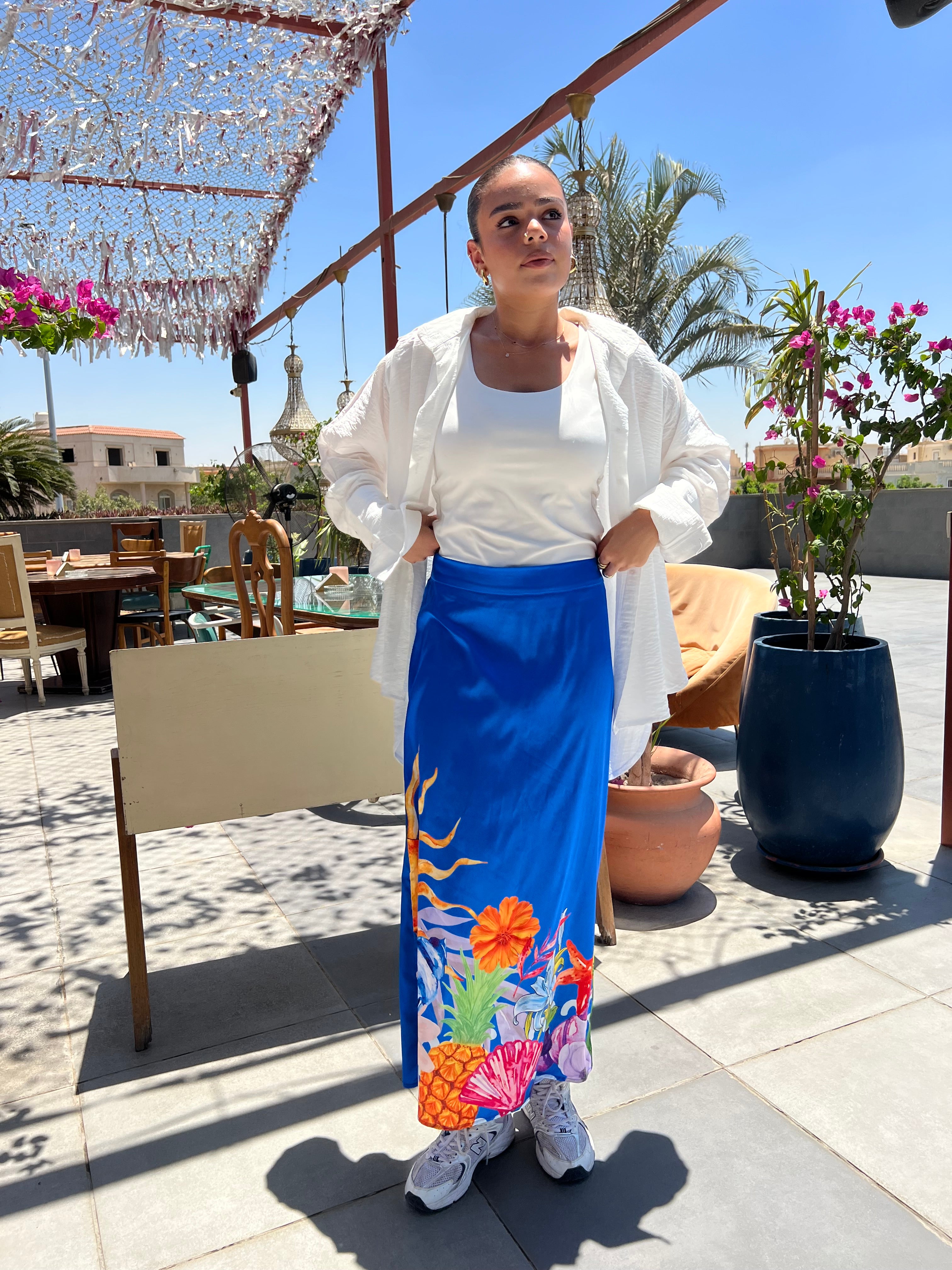 Blue skirt