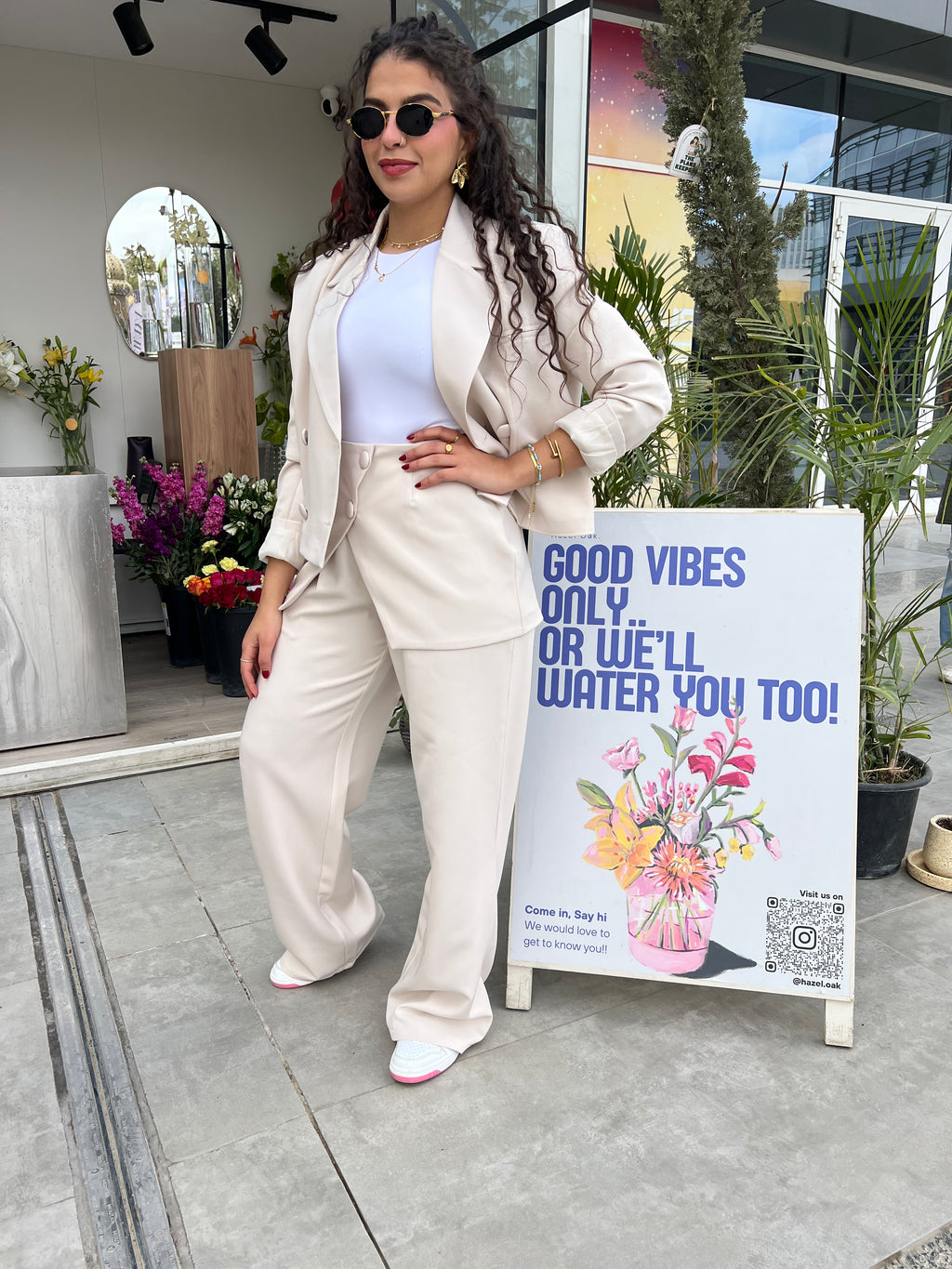 Beige suit