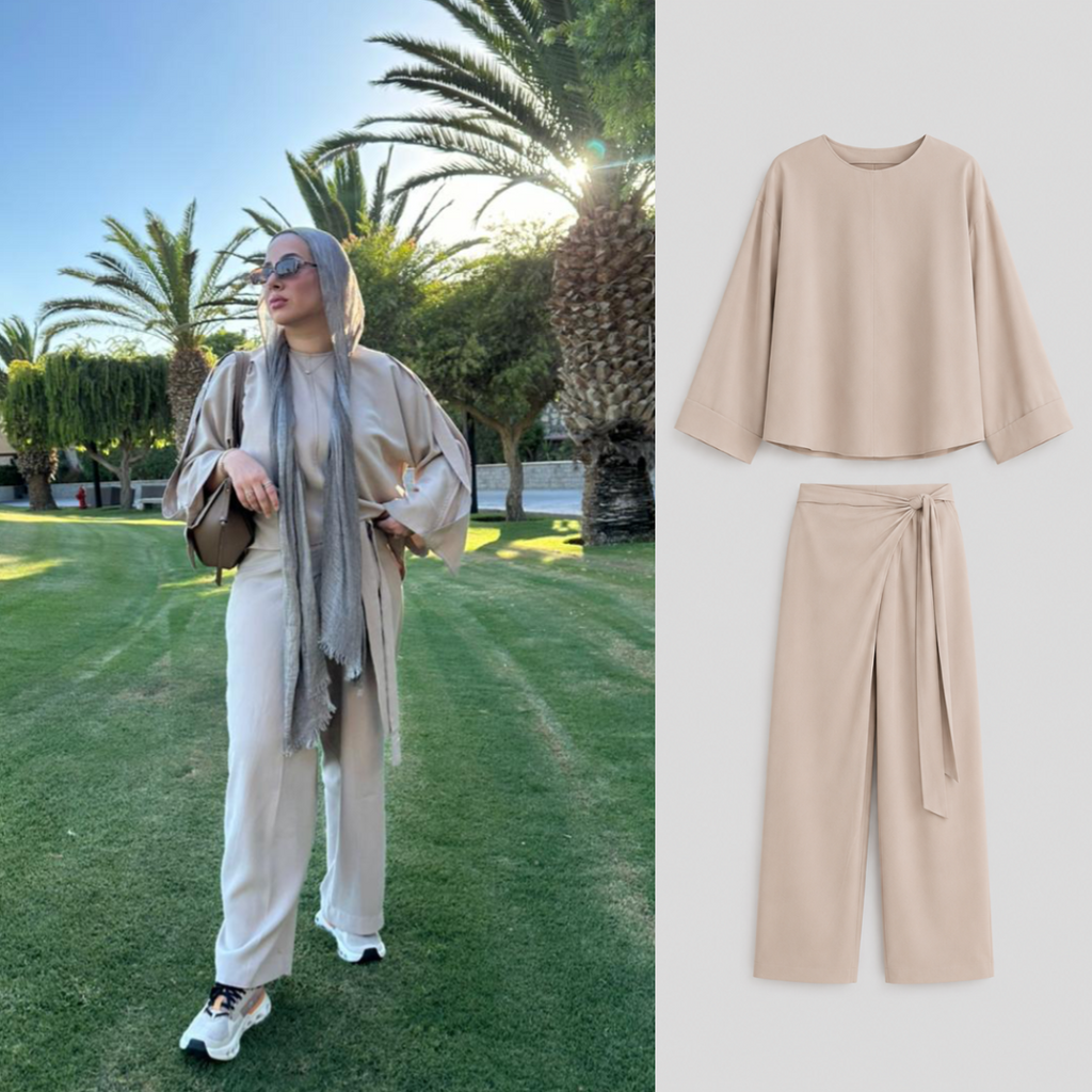 The Haven wrap pants (Beige Taupe)