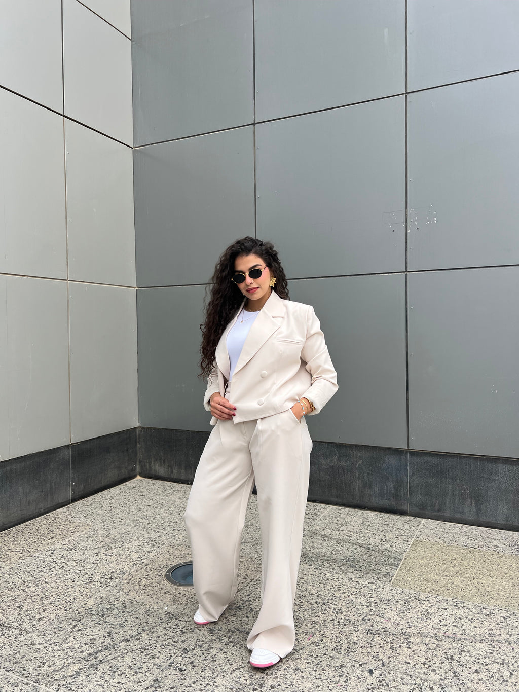 Beige suit