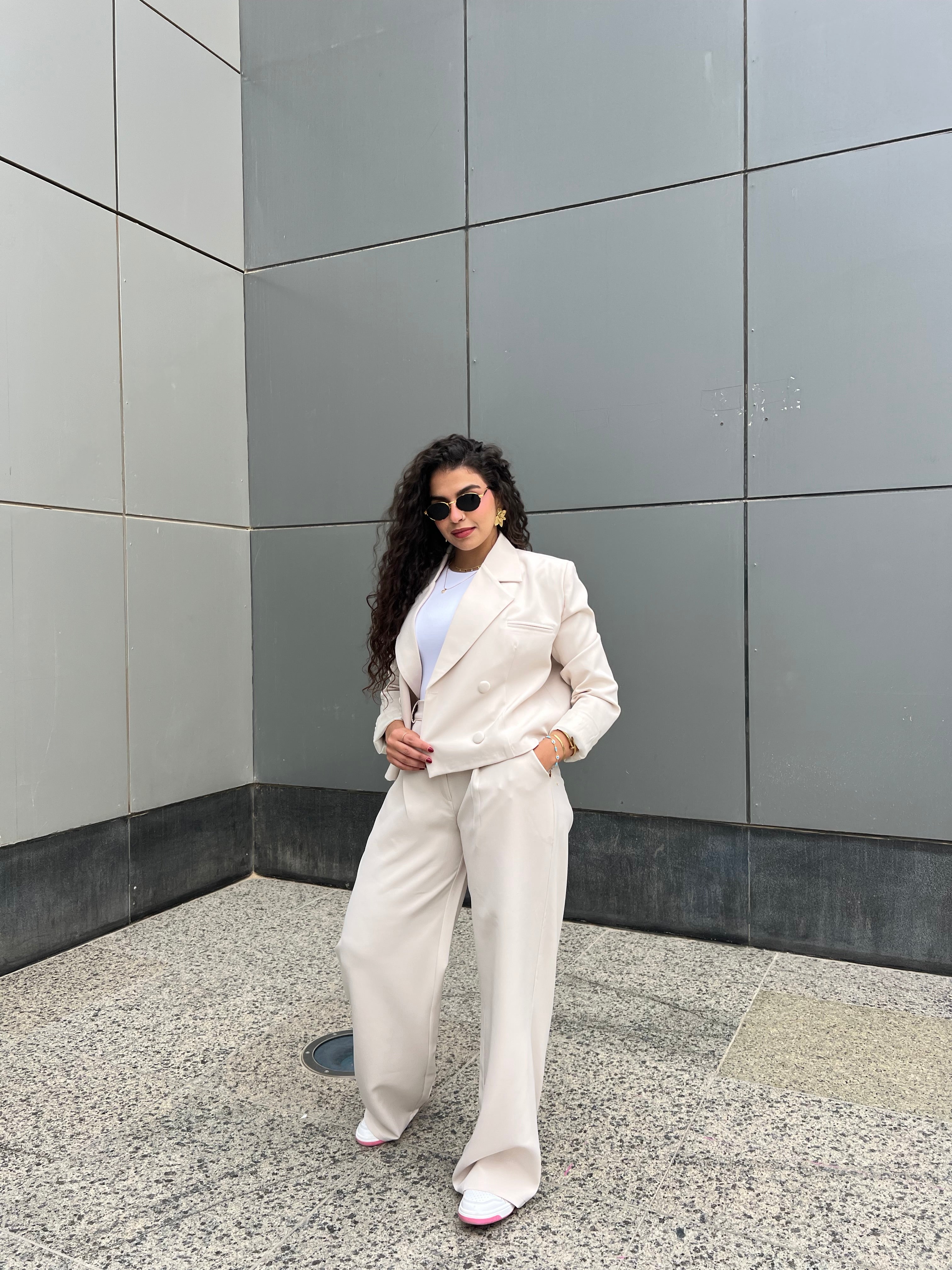 Beige suit