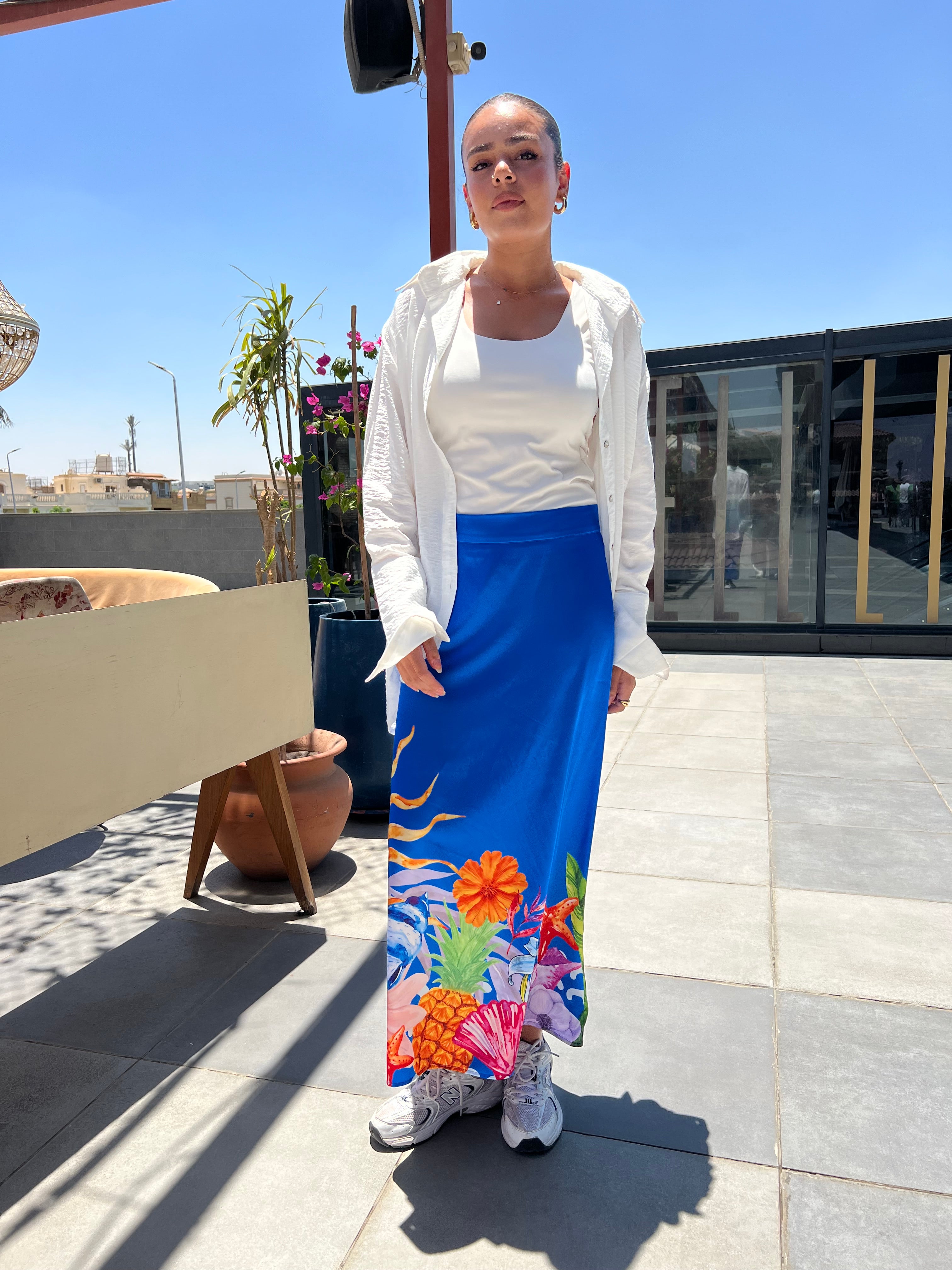 Blue skirt