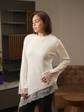 Lace pullover - White