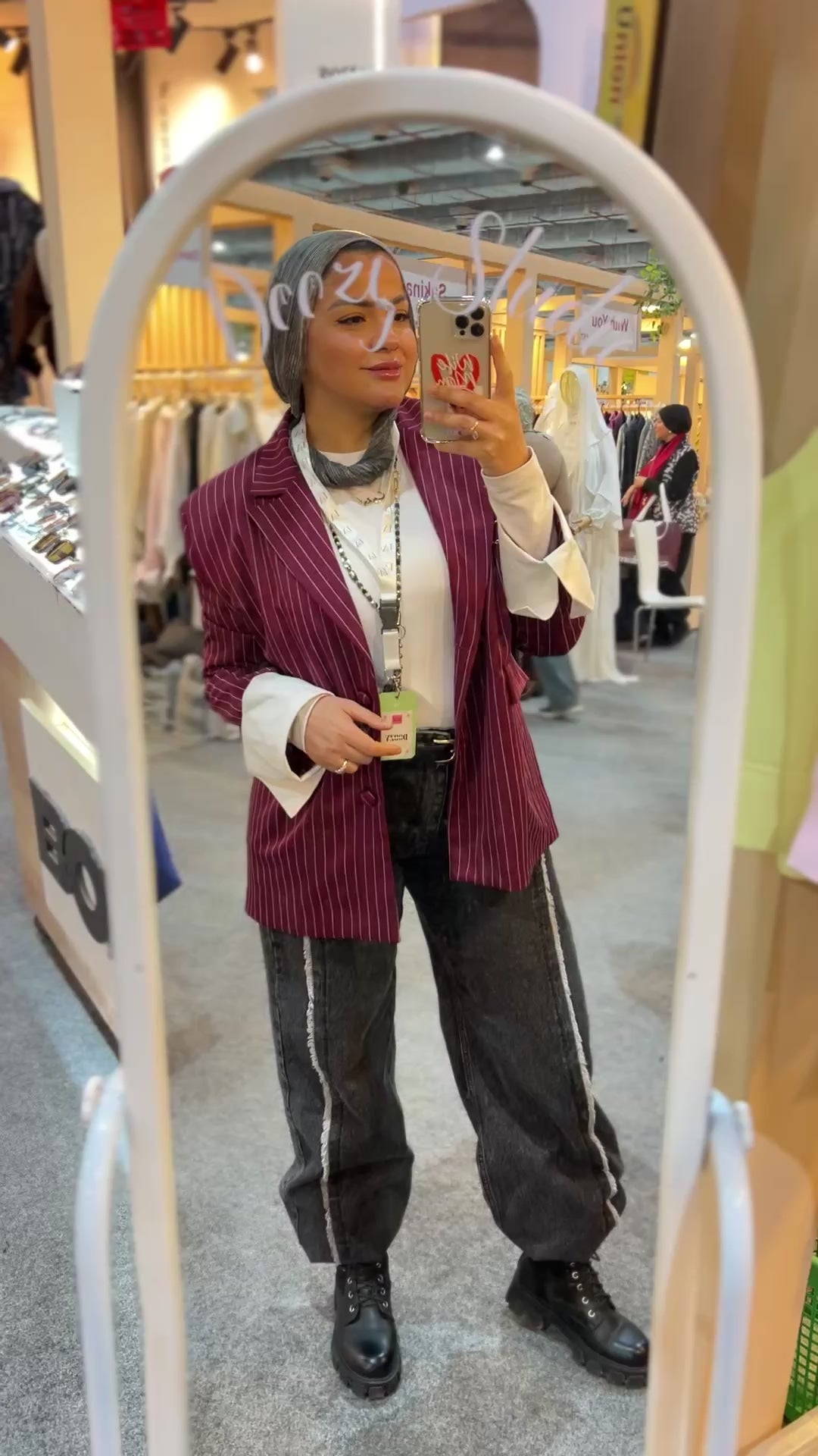 Pinstripes blazer - Burgundy